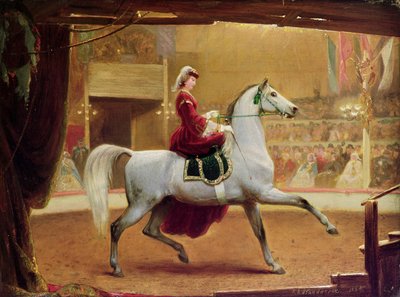 A cirkuszi lovas, 1865 alkotó: Johann Jakob Eduard Handwerk