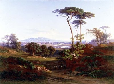 Róma látképe (olaj, vászon) alkotó: Johann Jakob Frey
