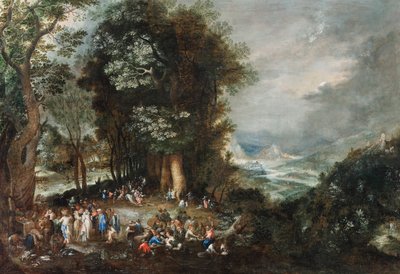 Sutler tábor az erdő szélén alkotó: Johann Jakob Hartmann