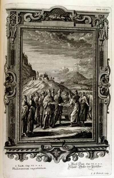A filiszteusoknak tett felajánlások alkotó: Johann Jakob Scheuchzer