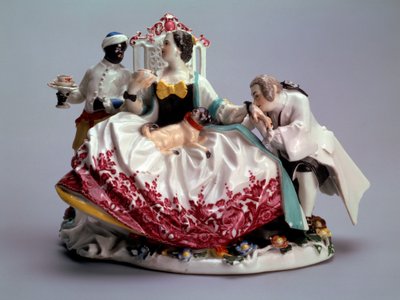 Lapkutyás hölgy, 1737. alkotó: Johann Joachim Kaendler