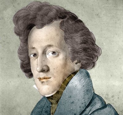 Felix Mendelssohn Bartholdy (1809-1847) német zeneszerző és karmester portréja. Illusztráció Johann Joseph Schmeller rajzából. alkotó: Johann Joseph Schmeller