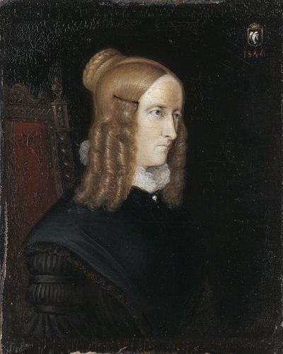 Annette von Droste-Hülshoff portréja 1797-1848, 1840 alkotó: Johann Joseph Sprick