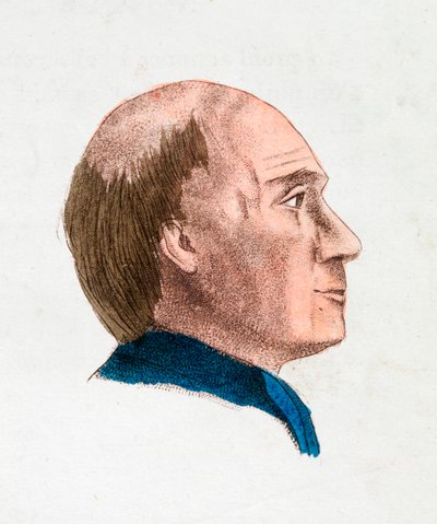 Egy filozófiai és mélyen gondolkodó ember arcvonásai, 1808 alkotó: Johann Kaspar Lavater