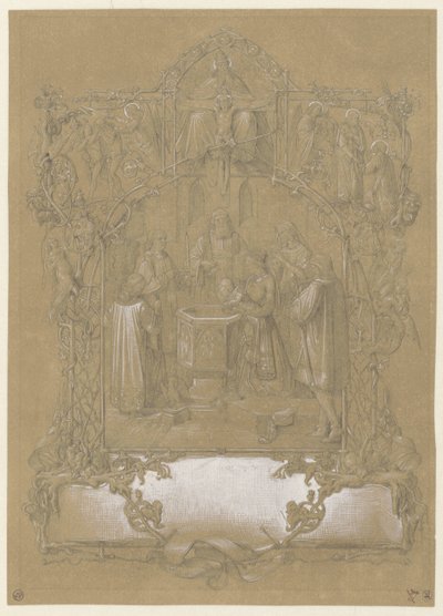 Tervezés keresztelési nyomathoz alkotó: Johann Klein (attributed to)