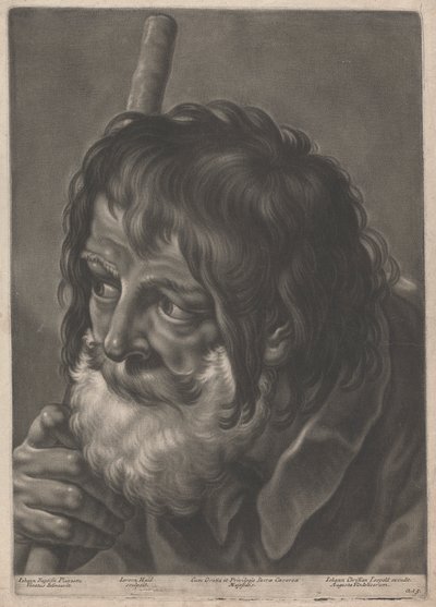 Egy ember portréja bottal alkotó: Johann Lorenz Haid