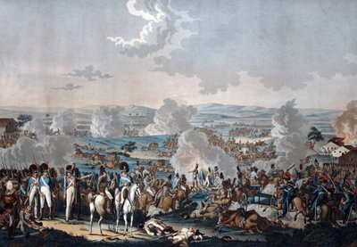 A wagrami csata (1809) - Aquatint - 52,8x63,4 - Magángyűjtemény alkotó: Johann Lorenz Rugendas