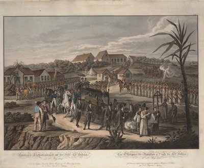 Napóleon Bonaparte temetési menete a Szent Ilonán, 1821 alkotó: Johann Lorenz Rugendas the Younger
