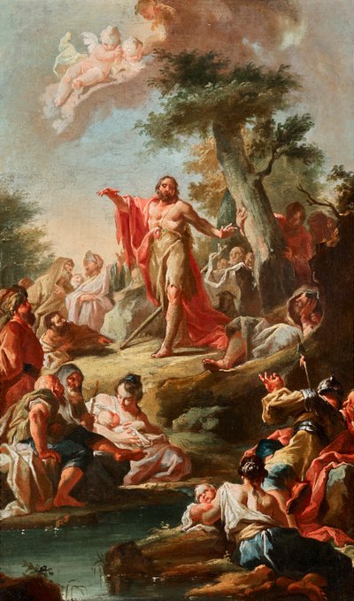 Keresztelő János prédikációja alkotó: Johann Lucas Kracker