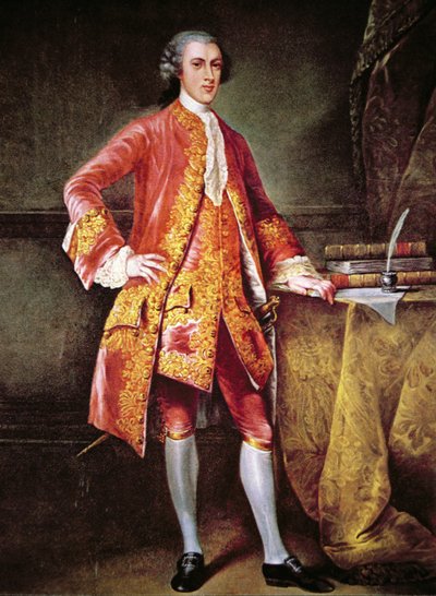 Frederick Calvert portréja (színes litó) alkotó: Johann Ludwig (after) Tietz