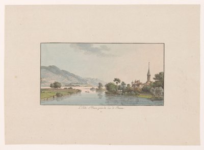 Kilátás az Isle Saint-Jean-szigetre a Bieler-tóban L