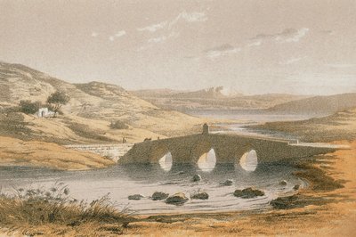 Jacobs híd a Jordán folyón. Rézkarc: Bernatz et aii – Steinkopk J.F. Editore alkotó: Johann Martin Bernatz