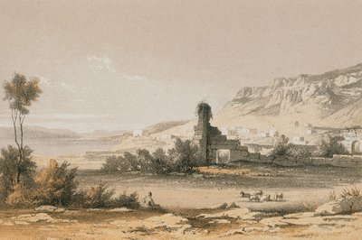 Magdala (Majdal Shams). Rézkarc: Bernatz et aii – Steinkopk J.F. Editore alkotó: Johann Martin Bernatz