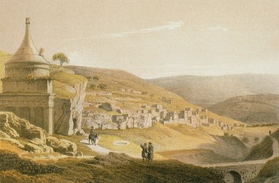 Absolon és Siloan sírja. Rézkarc: Bernatz et aii – Steinkopk J.F. Editore alkotó: Johann Martin Bernatz