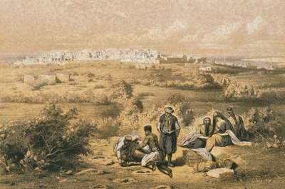 Kilátás Haifára. Rézkarc Bernatz és társai - Steinkopk J.F. Szerkesztő alkotó: Johann Martin Bernatz
