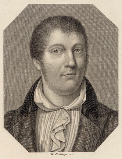 Louis Spohr hegedűművész és zeneszerző portréja 1784-1859, 1820. alkotó: Johann Martin Esslinger
