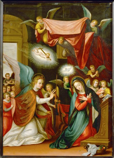 Annunciation (festmény rézre) alkotó: Johann Matthias Kager