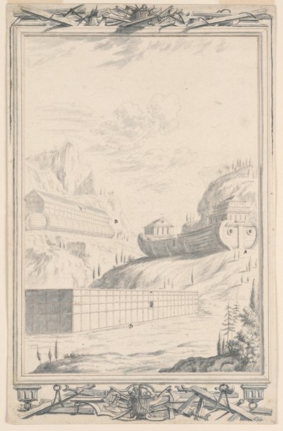 Tanulmány Noé bárkájához, 40. tábla, Physica Sacra alkotó: Johann Melchior Füssli