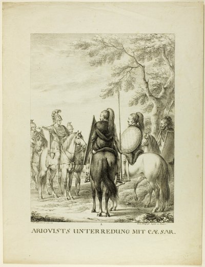 Arioviste beszélgetése Caezarral alkotó: Johann Michael Mettenleiter