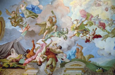 Herkules megöli a hidrát (freskó) alkotó: Johann Michael Rottmayr