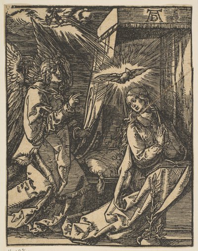 Az Angyali üdvözlet, a kis passióból, példány.n.d. alkotó: Johann Mommard