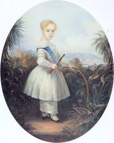 Afonso, Brazília császári hercege, Pedro II legidősebb fia. 1846. alkotó: Johann Moritz Rugendas