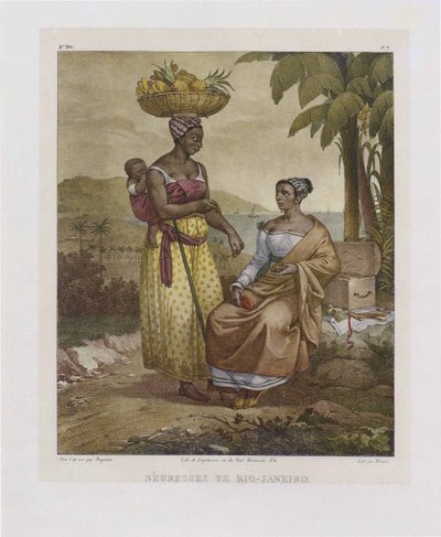 Fekete nők Rio de Janeiróból. A festői utazás Brazíliában című filmből, 1835. alkotó: Johann Moritz Rugendas
