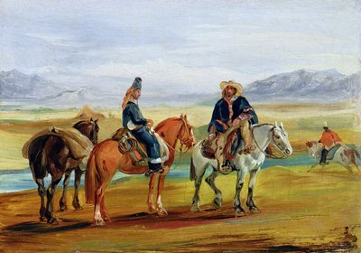 Chilei huászok, 1836 körül alkotó: Johann Moritz Rugendas