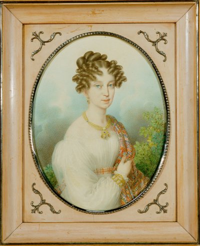 Marie-Louise Habsburg-Lothringen, I. Napóleon özvegye, Párma hercegnője ... (akvarell kartonra) alkotó: Johann Nepomuk Ender