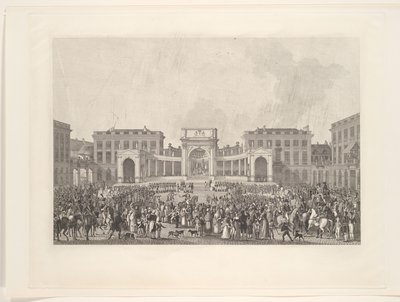 I. Vilmos király beavatása Brüsszelben, 1815 alkotó: Johann Nepomuk Gibèle