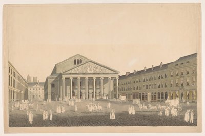 Kilátás a brüsszeli Királyi Színházra alkotó: Johann Nepomuk Gibèle