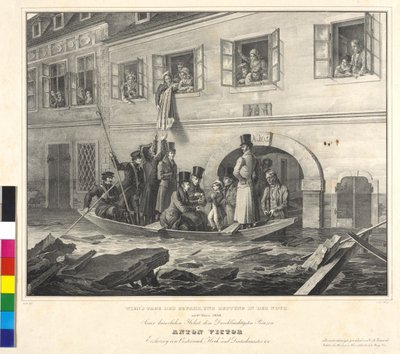 A bécsi nap a veszély, és a mentés a Nothban 1830. március 2-án alkotó: Johann Nepomuk Hoechle