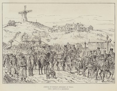 Az orosz tüzérség megérkezése Wilnába alkotó: Johann Nepomuk Schonberg