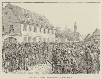 Munkáslázadások Magyarországon, a Bekes Csaba Városháza előtt alkotó: Johann Nepomuk Schonberg
