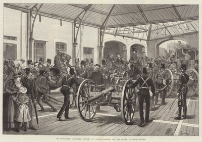A Tiszteletreméltó Londoni Tüzérségi Társaság a Húsvéti Önkéntes Szemlére indul alkotó: Johann Nepomuk Schonberg