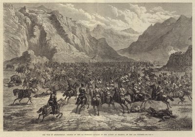 Az afganisztáni háború, a 2. pandzsábi lovasság rohama a Shahjui-i akcióban, október 24-én alkotó: Johann Nepomuk Schonberg