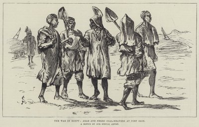 Az egyiptomi háború, az arabok és a Port Said-i szénhalászok alkotó: Johann Nepomuk Schonberg