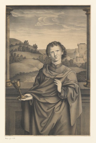 János evangélista Művek a Boisserée fivérek gyűjteményéből (sorozat címe) Galerie des Frères Boisserée (sorozat címe) alkotó: Johann Nepomuk Strixner