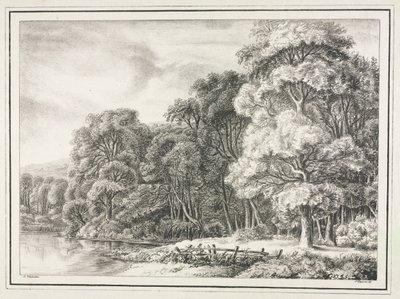 Erdei táj a tóval, 1811-1816. alkotó: Johann Nepomuk Strixner