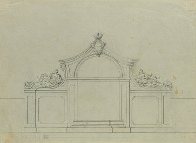 Szökőkút a Felső-Belvedere barackkertjében alkotó: Johann Peter Krafft