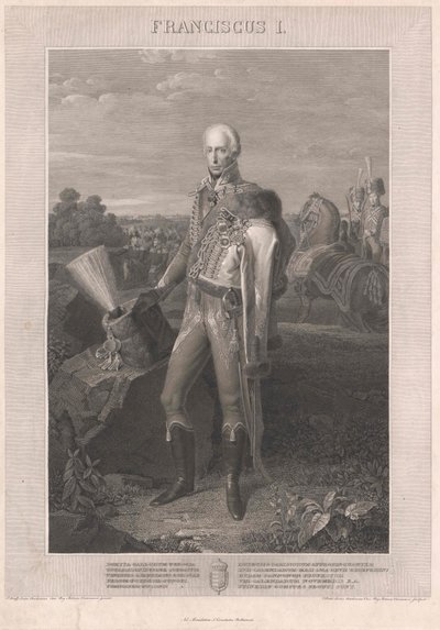II. Ferenc római császár (metszet) alkotó: Johann Peter Krafft