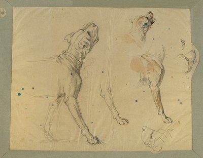 Kutyatanulmány a Landwehr ember hazatéréséhez (1820) alkotó: Johann Peter Krafft