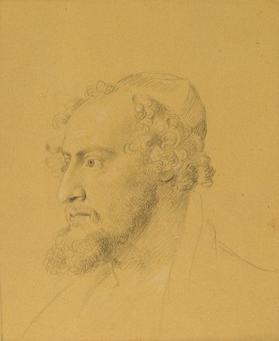 Egy szakállas férfi fejtanulmánya alkotó: Johann Peter Krafft