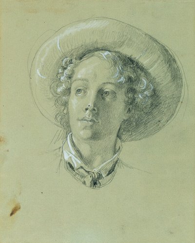 Tanulmány a "Hermann és Dorothea a szőlőskertben" számára alkotó: Johann Peter Krafft