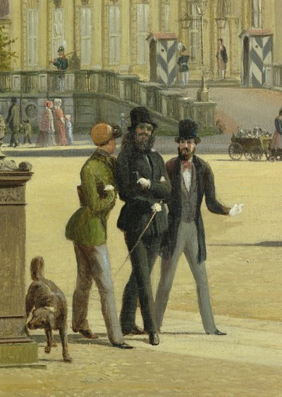 Új őrség, Arzenál, hercegi palota és kastély Berlinben, 1849 (részlet) (lásd még: 146470) alkotó: Johann Philipp Eduard Gartner