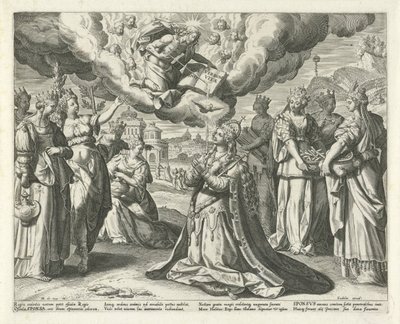 Krisztus vérét adja menyasszonyának Salamon éneke (sorozat címe) Canticum Canticorum (sorozat címe) alkotó: Johann Sadeler (I)