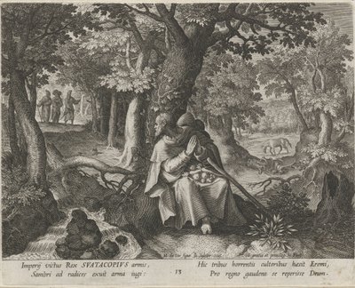 Szent Suatacopius mint Remete Remeték erényes élete (sorozat címe) Trophaeum vitae solitariae (sorozat címe) alkotó: Johann Sadeler (I)