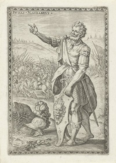 Júdás Makkabeus Ivdas Machabevs (cím az objektumon) Ószövetségi karakterek (sorozat címe) alkotó: Johann Sadeler (I)