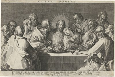 Utolsó vacsora Coeni domini (cím a tárgyon) alkotó: Johann Sadeler (I)