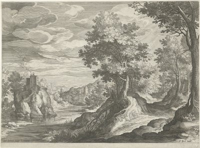 Folyói táj kastéllyal alkotó: Johann Sadeler (I)
